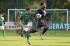 Bezirksliga - Saison 2024/25 - FC Gerolfing - TSV Gaimersheim - Armin Bortenschlager (Nr.18 - FC Gerolfing) - Benjamin Anikin (Nr.11 - TSV Gaimersheim) - Foto: Meyer Jürgen