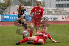 2. Fußball-Liga - Frauen - Saison 2022/2023 - FC Ingolstadt 04 - FFC Turbine Potsdam II - Leni Fohrer (Nr.15 - FCI Frauen) -  König Ami rot Potsdam #2- Brockman Joy #13 rot Potsdam - Foto: Meyer Jürgen