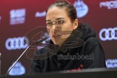 3. Liga; FC Ingolstadt 04 - Erzgebirge Aue; Pressekonferenz Interview Cheftrainerin Sabrina Wittmann (FCI) Sieg 1:0