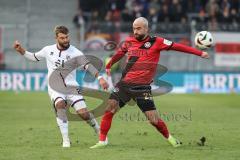 3. Liga; SV Wehen Wiesbaden - FC Ingolstadt 04; Zweikampf Kampf um den Ball Yannick Deichmann (20, FCI) Kaya Fatih (29 SVWW)