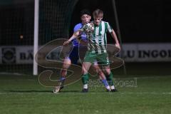 Landesliga - Saison 2025/26 - SV Manching - FV Illertissen II - Rainer Meisinger (Nr.8 - SV Manching) - Mirakaj Samuel blau Illertissen  - Foto: Meyer Jürgen