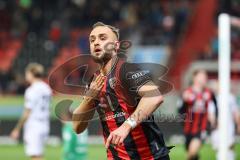 3. Liga; FC Ingolstadt 04 - Energie Cottbus; Tor Jubel Treffer Sebastian Grönning (11, FCI) und David Kopacz (29, FCI) jubelt