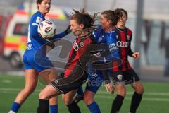 ***2. Bundesliga Frauen - Saison 2025/26 - FC Ingolstadt 04 Frauen - SV Meppen - Stefanie Reischmann (Nr.24 - FC Ingolstadt Frauen I)) - Schouwstra Chantal blau Meppen - Foto: Meyer Jürgen