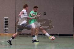 Hallenturnier Ingolstadt Nord - Saison 2024/25 - MBB SG MAnching - FC Fatih Ingolstadt  - Sebastian Rudkowski grün Fatih - Julian Lettenbauer weisss Manching - Foto: Meyer Jürgen