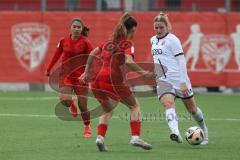 2. Bundesliga Frauen - Saison 2024/25 - FC Ingolstadt 04 Frauen - FC Bayern München - Lisa Ebert (Nr.10 - FCI Frauen) - Hoffmann Melina rot München - Foto: Meyer Jürgen