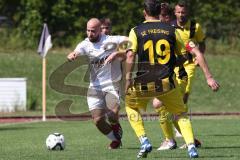 Bezirksliga - Saison 2024/25- TSV Gaimersheim - SE Freising - Semih Coklar (Nr.54 - TSV Gaimersheim) - Felix Fischer gelb Freising - Alexander Mrowczynski #19 gelb Freising - Foto: Meyer Jürgen