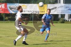 Kreisliga- Saison 2024/25- SV Hundszell - SV Kasing -  - Jan Witek weiss Kasing - Georg Glas blau Hundszell - Foto: Meyer Jürgen