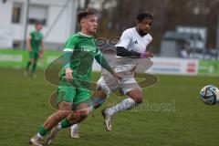 Bezirksliga - Saison 2025/26 - FC Gerolfing - DJK München - David Wendrich (Nr.14 - FC Gerolfing) - Jorame Zitotooembo weiss München - Foto: Meyer Jürgen