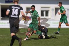 Landesliga - Saison 2024/25 - SV Manching - TSV Schwabmünchen - Stefan Müller (Nr.7 - SV Manching) - Uhde Maik #31 schwarz Schwabmünchen
 - Foto: Meyer Jürgen