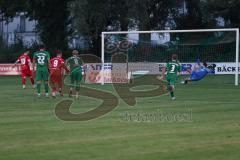 Landesliga - Saison 2024/25 - SV Manching - FSV Pfaffenhofen -  Der 0:2 Führungstreffer durch per Elfmeter durch Michael Senger rot Pfaffenhofen - jubel - Obermeier Thomas Torwart Manching - XXXXX - Foto: Meyer Jürgen