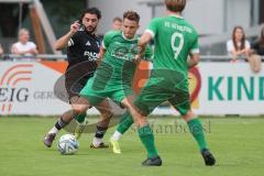 Bezirksliga - Saison 2025/26 - FC Gerolfing - TSV Gaimersheim - Armin Bortenschläger (Nr.18 - FC Gerolfing) - Hakan Düzgün (Nr.25 - TSV Gaimersheim) - Foto: Meyer Jürgen