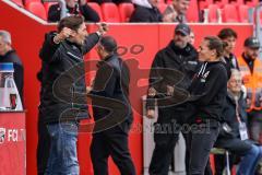 3. Liga; FC Ingolstadt 04 - FC Hansa Rostock; Spiel ist aus, Sieg Jubel Freude Cheftrainerin Sabrina Wittmann (FCI) Sportdirektor Ivica Grlic  (FCI) 2:1