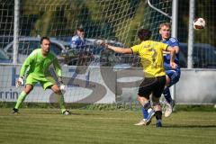 A-Klasse -  Saison 2026/27 - TSV Pförring - FC Wackerstein/Dünzing - Tobias Seidl blau Pförring - Frank Elstner TW Pförring - Likas Lechner gelb Wackerstein/Dünzing - Foto: Meyer Jürgen