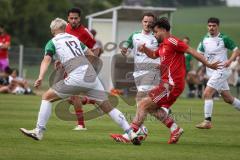 Kreisklasse - Saison 2025/26- SV Lippertshofen - Türkisch SV Ingolstadt-  - Daniel Drotleff rot Türkisch - Florian Hiss weiss Lippertshofen - Foto: Meyer Jürgen