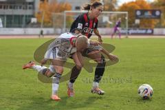 2. Bundesliga Frauen - Saison 2025/26 - FC Ingolstadt 04 Frauen - Eintracht Frankfurt II - Stefanie Reischmann (Nr.24 - FC Ingolstadt Frauen I) - Bednorz Keira weiss Frankfurt - Foto: Meyer Jürgen