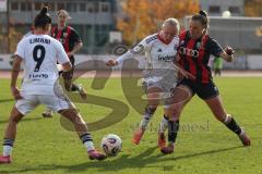2. Bundesliga Frauen - Saison 2025/26 - FC Ingolstadt 04 Frauen - Eintracht Frankfurt II - Jenny Beyer (Nr.8 - FC Ingolstadt Frauen I) - Bednorz Keira weiss Frankfurt - Foto: Meyer Jürgen