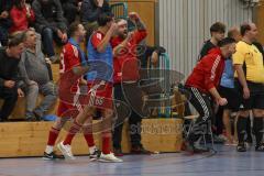 Lotto Bayern Hallencup - Saison 2024/25 - Halbfinale  - SV Manching -  Türkisch SV Ingolstadt - Jubel bei Türkisch SV nach dem Sieg und Einzug ins Finale -  Foto: Meyer Jürgen