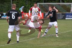 Kreisklasse - Saison 2024/25- Türk SV Ingolstadt - SV Stammham-  -  Der 0:2 Führungstreffer durch - Enis Kuqanaj weiss Türkisch per Fallrückzieher - jubel  - Matthias Zacherl #6 Stammham - Jonas Korn rechts scgwarzStammham - Foto: Meyer Jürgen