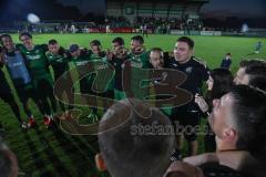 Kreisliga - Saison 2023/24 - Relegation zur BZL - FC Gerolfing - SV Aschau - Jubel nach dem Spiel - Gerolfing steigt in die BZL auf - Foto: Meyer Jürgen