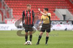 3. Liga; FC Ingolstadt 04 - VfB Stuttgart II; Benjamin Kanuric (8, FCI) Schiedsrichter