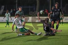 Landesliga - Saison 2025/26 - SV Manching - SSV Niedersonthofen - Fabian  Neumayer (Nr.9 - SV Manching) - Lukas Mayr schwarz Niedersonthofen - Foto: Meyer Jürgen