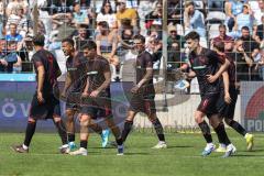 3. Liga; TSV 1860 München - FC Ingolstadt 04; Tor Jubel Treffer 1:2 Führung durch Max Besuschkow (17, FCI) Yann Sturm (7, FCI) Marcel Costly (22, FCI) Fredrik Carlsen (8, FCI) Georgios Antzoulas (6, FCI) Mattis Hoppe (2, FCI)