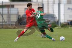 Bayernliga Nord - Saison 2023/2024 - FC Ingolstadt 04 - VFB Eichstätt - Paul Herbert (Nr.26 - FCI U21) -  -  Meixner Timo grün Eichstätt - Foto: Meyer Jürgen