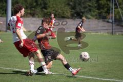 A-Junioren Bundesliga  - Saison 2026/27 - A-Junioren - FC Ingolstadt 04 - Jahn Regensburg - Florian Fischer weiss Regensburg - Luca Stark rot FCI - Foto: Meyer Jürgen