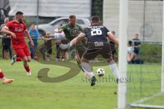 Toto - Pokal - Saison 2024/25 - TSV Lohr - FC Ingolstadt 04 - Maximilian Dittgen (Nr.10 - FCI) - Torwart Andreas Jetzlaff (Nr.26 - TSV Lohr) - Foto: Meyer Jürgen