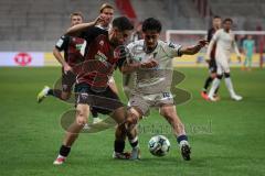3. Liga - Saison 2026/27 - FC Ingolstadt 04 - TSG Hoffenheim II - Yasin Zor (Nr.10 - Hoffenheim) - Emre Gül (Nr.5 - FCI) - Foto: Meyer Jürgen