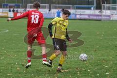 Kreisliga - Saison 2024/25- TSV Kösching - FC Hitzhofen/Oberzell - Lukas Kastl rot Kösching - Michael Kraft gelb Hitzhofen - Foto: Meyer Jürgen