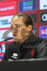 3. Liga; FC Ingolstadt 04 - Würzburger Kickers; nach dem Spiel Pressekonferenz Interview Cheftrainerin Sabrina Wittmann (FCI)