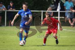 Kreisliga - Saison 2026/27- TSV Großmehring - SV Zuchering - Sebastian Eisenberger blau Großmehring - Nico Ziegler rot Zuchering - Foto: Meyer Jürgen