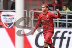 3. Liga; FC Ingolstadt 04 - 1. FC Saarbrücken; Yann Sturm (7, FCI) Tor Jubel Treffer 2:1 Siegtreffer Faust