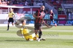 3. Liga; FC Ingolstadt 04 - Rot-Weiss Essen; Torchance verpasst David Kopacz (29, FCI) Torwart Golz Jakob (1 RWE)