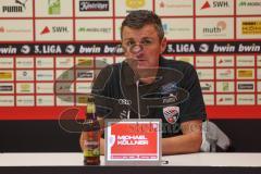 2024_1_20 - 3. Liga - Saison 2023/24 - HallescherFC - FC Ingolstadt 04 -  - Cheftrainer Michael Köllner (FC Ingolstadt 04) bei der Pressekonferenz - XXXXX - Foto: Meyer Jürgen