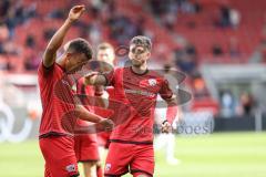 3. Liga; FC Ingolstadt 04 - SSV Ulm; Tor Jubel Treffer 1:0 Marcel Costly (22, FCI) Linus Rosenlöcher (19, FCI)