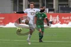 AUDI - Schanzer Amateurcup - Finale -  2026  - SV Hundszell - SV Denkendorf - Matthias Weinzierl weiss Hundszell - Raphael Kick grün Denkendorf - Foto: Meyer Jürgen