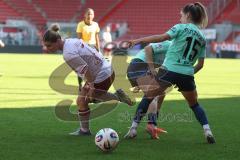 2. Bundesliga Frauen - Saison 2025/26 - FC Ingolstadt 04 Frauen - SC Sand - Theresa Keitel (Nr.7 - FC Ingolstadt Frauen I) - Rotzinger Anne grün SC Sand  - Foto: Meyer Jürgen