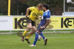 Kreisliga- Saison 2024/25- TSV Ober./Unterh.stadt - FC Hitzhofen /Oberzell -  - Maximilian Eichlinger gelb Hitzhofen - Fardin Gholami blau Oberh.stadt - Foto: Meyer Jürgen