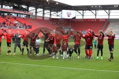 3.Liga - Saison 2022/2023 - FC Ingolstadt 04 -  - SV Waldhof-Mannheim - Die Mannschaft bedankt sich bei den Fans - Jubel - Foto: Meyer Jürgen