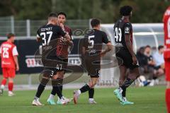 Testspiel; FC Ingolstadt 04 - FSV Zwickau; Tor Jubel Treffer Pascal Testroet (37, FCI) 1:0, David Udogu (47, FCI) Emre Gül (5, FCI) Michael Udebuluzor (44, FCI)