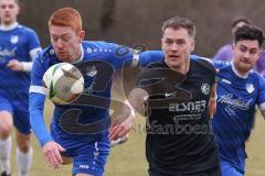 Freundschaftsspiel - Saison 2025/26 - SV Menning - SV Manching - Fabian  Neumayer (Nr.9 - SV Manching) - Moritz Faigle blau Menning  - Foto: Meyer Jürgen