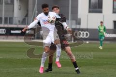 3. Liga - Testspiel - Saison 2025/26 - FC Ingolstadt 04 - SSV 1846 Ulm - Andre Becker (Nr.49 - SSV Ulm) - Tomislav Bagaric (Nr.49 - FCI) - Foto: Meyer Jürgen