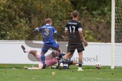 Bezirksliga - Saison 2025/26 - TSV Ober./Unterhaunstadt -  TSV Gaimersheim - Domenic Raimann (Nr.26 - TSV Gaimersheim) - Ali Cakmakci Torwart Ober/Unterhstadt - Oliver Günther blau Ober/Unterh.stadt - Foto: Meyer Jürgen