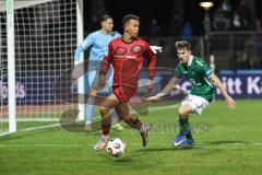 3. Liga; 1. FC Schweinfurt 05 - FC Ingolstadt 04; Torchance verpasst Marcel Costly (22, FCI) Doktorczyk Nick (2 S05) Torwart Weisbäcker Maximilian (40 S05)