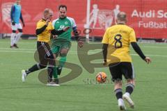 AUDI Amateuercup - Saison 2024/25 - TSV Lichtenau - FC Geisenfeld - Steven Spieß gelb Lichtenau - Christian Feil grün Geisenfeld - Foto: Meyer Jürgen