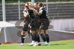 2. Bundesliga Frauen - Saison 2023/24 - FC Ingolstadt 04 Frauen - Turbine Potsdam - Der 1:0 Führungstreffer durch Samantha Stiglmaier (Nr.27 - FCI) - jubel - tor -  Melike Pekel (Nr.38 - FCI) - Katharina Böhm (Nr.25 - FCI) - Lisa Ebert (Nr.10 - FCI) - Fot