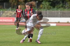 2. Bundesliga Frauen - Saison 2025/26 - FC Ingolstadt 04 Frauen - Eintracht Frankfurt II - Mara Winter (Nr.2 - FC Ingolstadt Frauen I) - Agirman Sibel weiss Frankfurt  - Foto: Meyer Jürgen