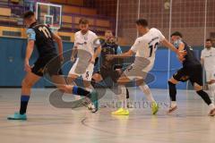 Futsal - Saison 2024/25- MTV Ingolstadt - 1860 München - Matej Dujmovic weiss #12 MTV - Dardan Berisha weiss MTV - Lukas Milicevic schwarz München - Foto: Meyer Jürgen